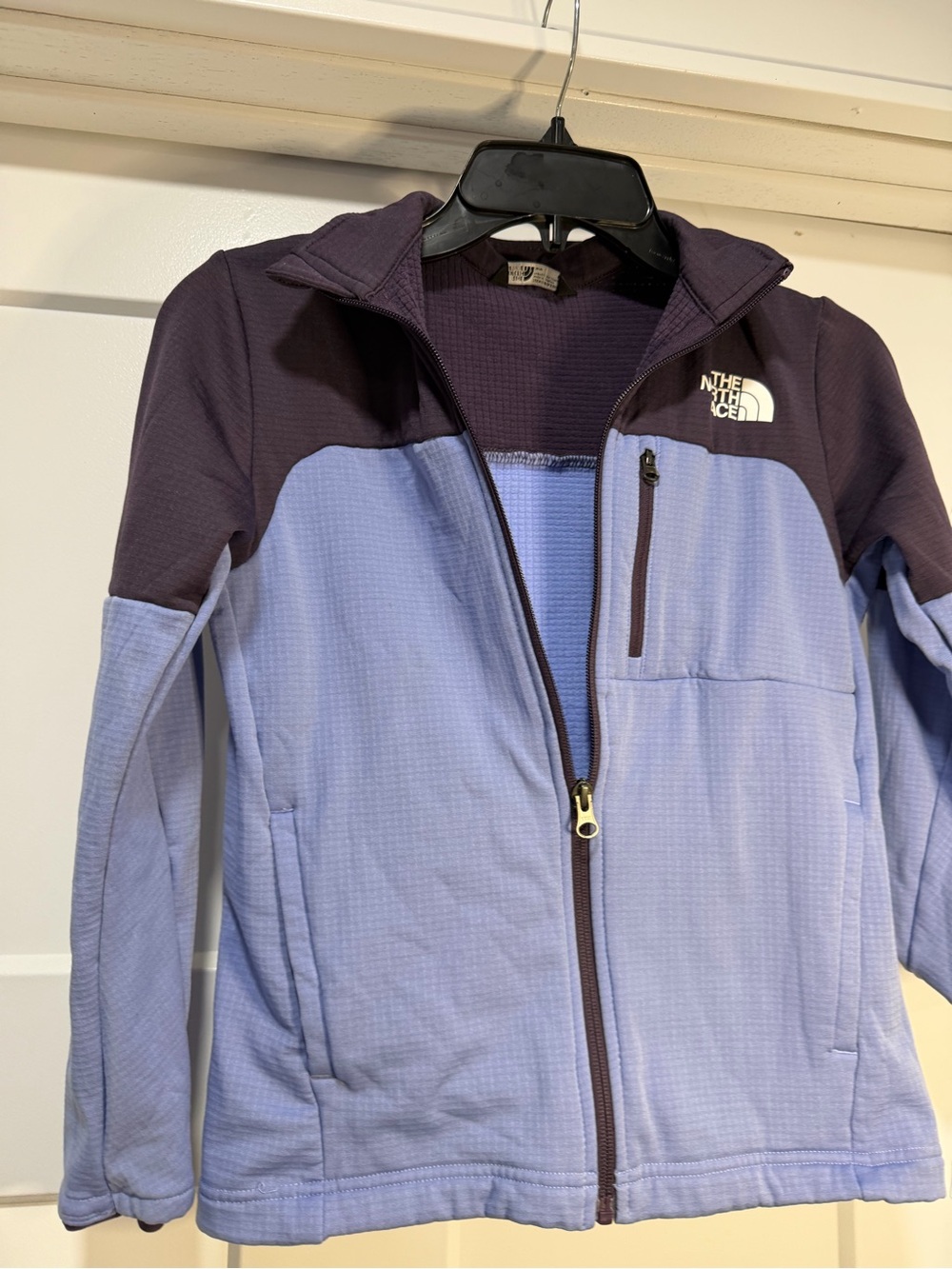 The North Face Women's Two-Tone Light Purple and Dark Purple Full-Zip Jacket